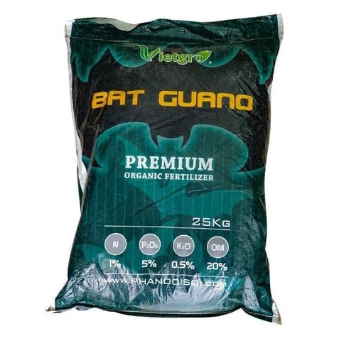 Phân dơi hữu cơ Nhập khẩu Bat Guano-Bao 25kg