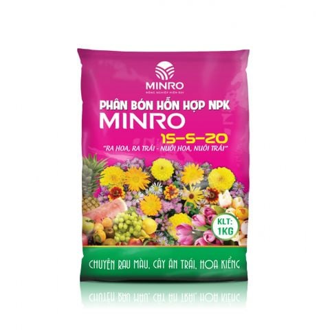 Phân NPK Minro 15-5-20 (1KG)