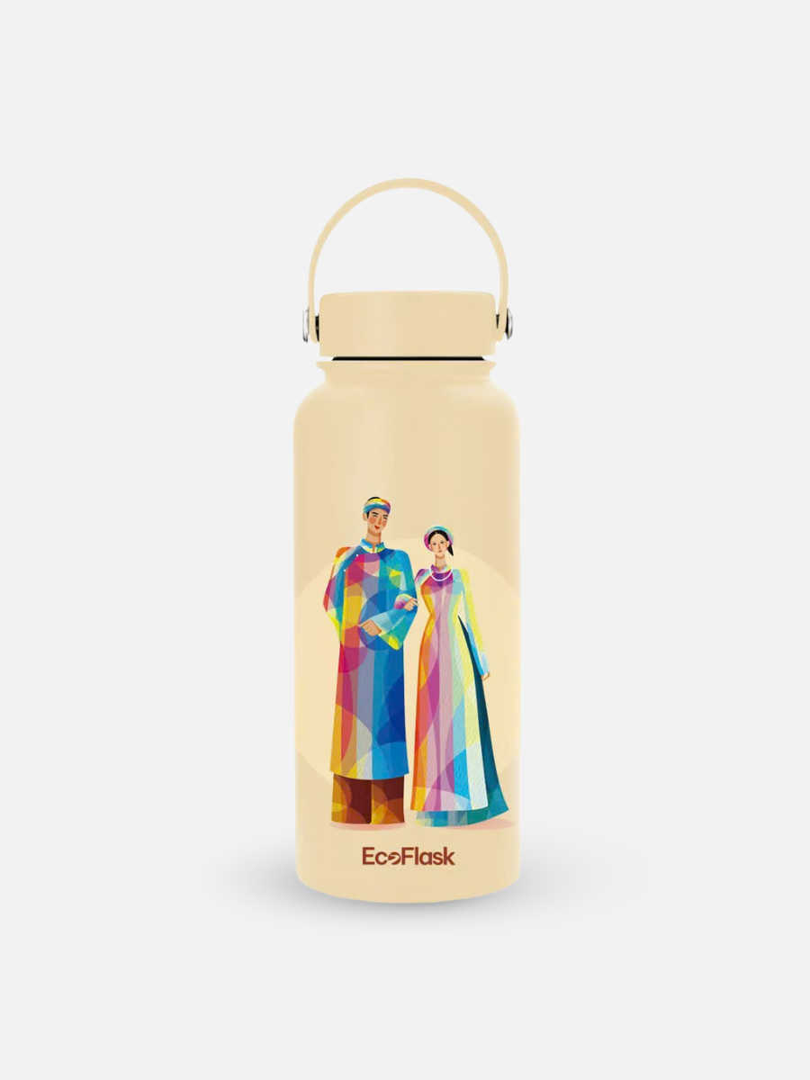 Bình giữ nhiệt EcoFlask 1000ml thiết kế Áo Dài Truyền Thống