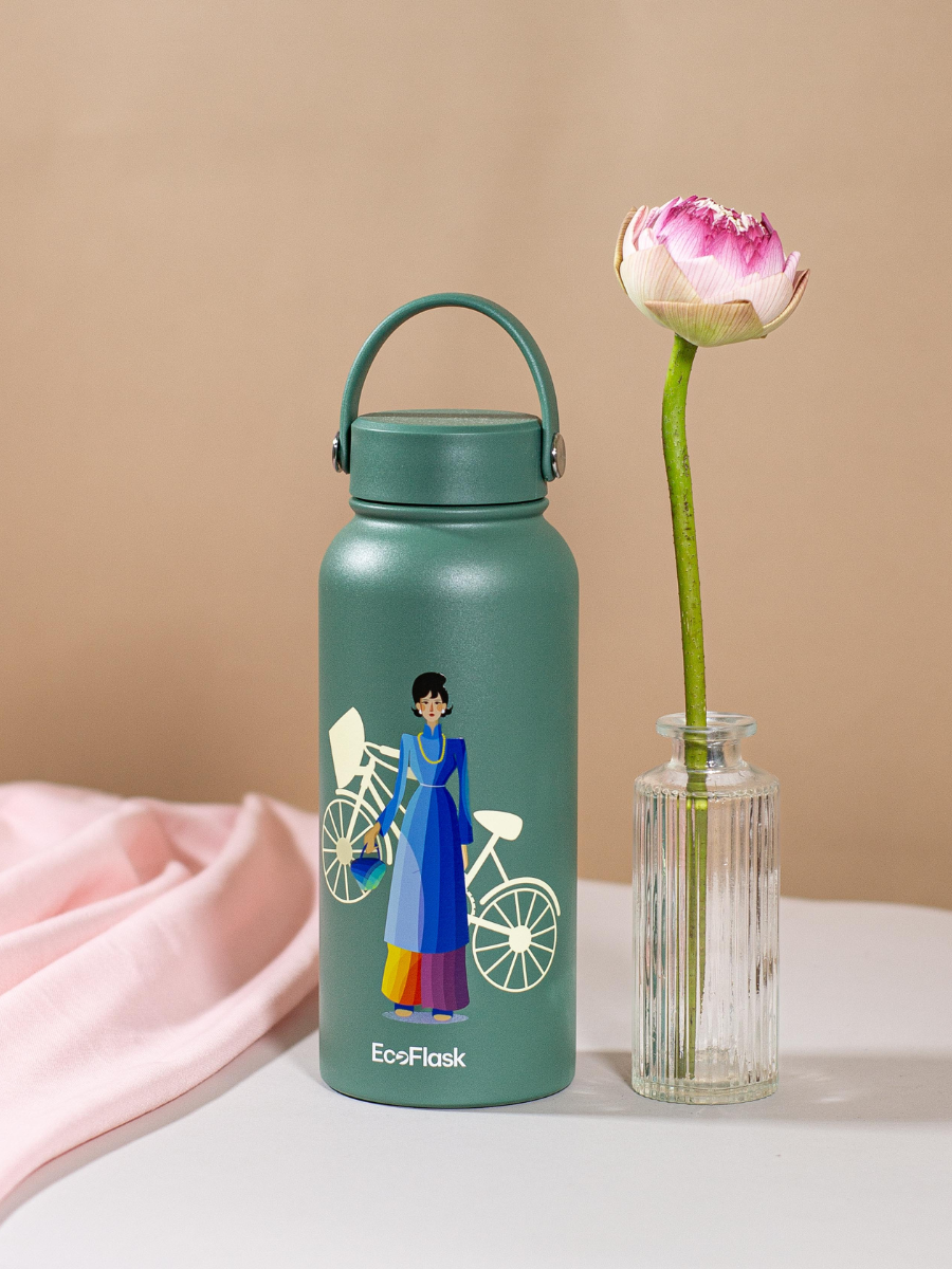 Bình giữ nhiệt EcoFlask 1000ml thiết kế Áo Dài Tứ Thân