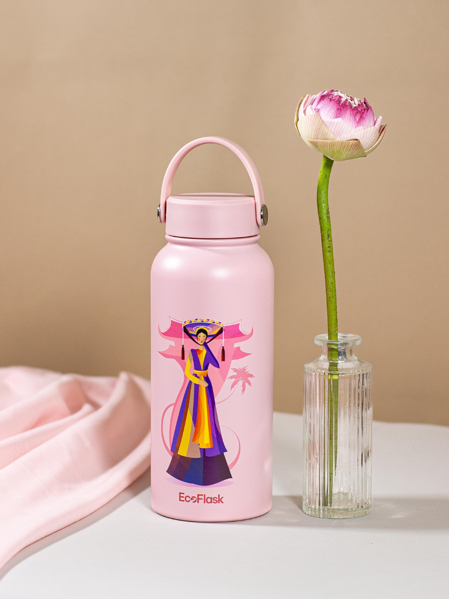 Bình giữ nhiệt EcoFlask 1000ml thiết kế Áo Dài Tứ Thân