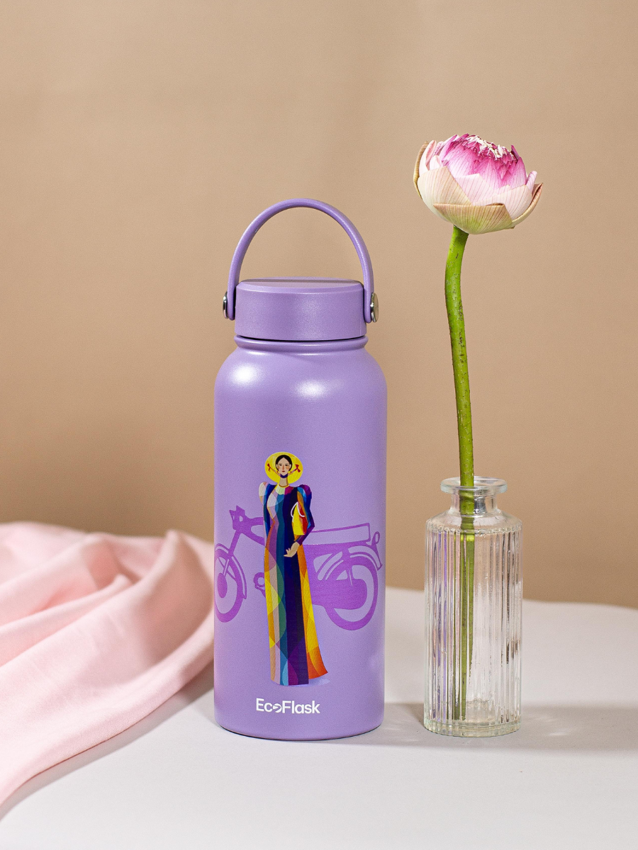 Bình giữ nhiệt EcoFlask 1000ml thiết kế Áo Dài Truyền Thống