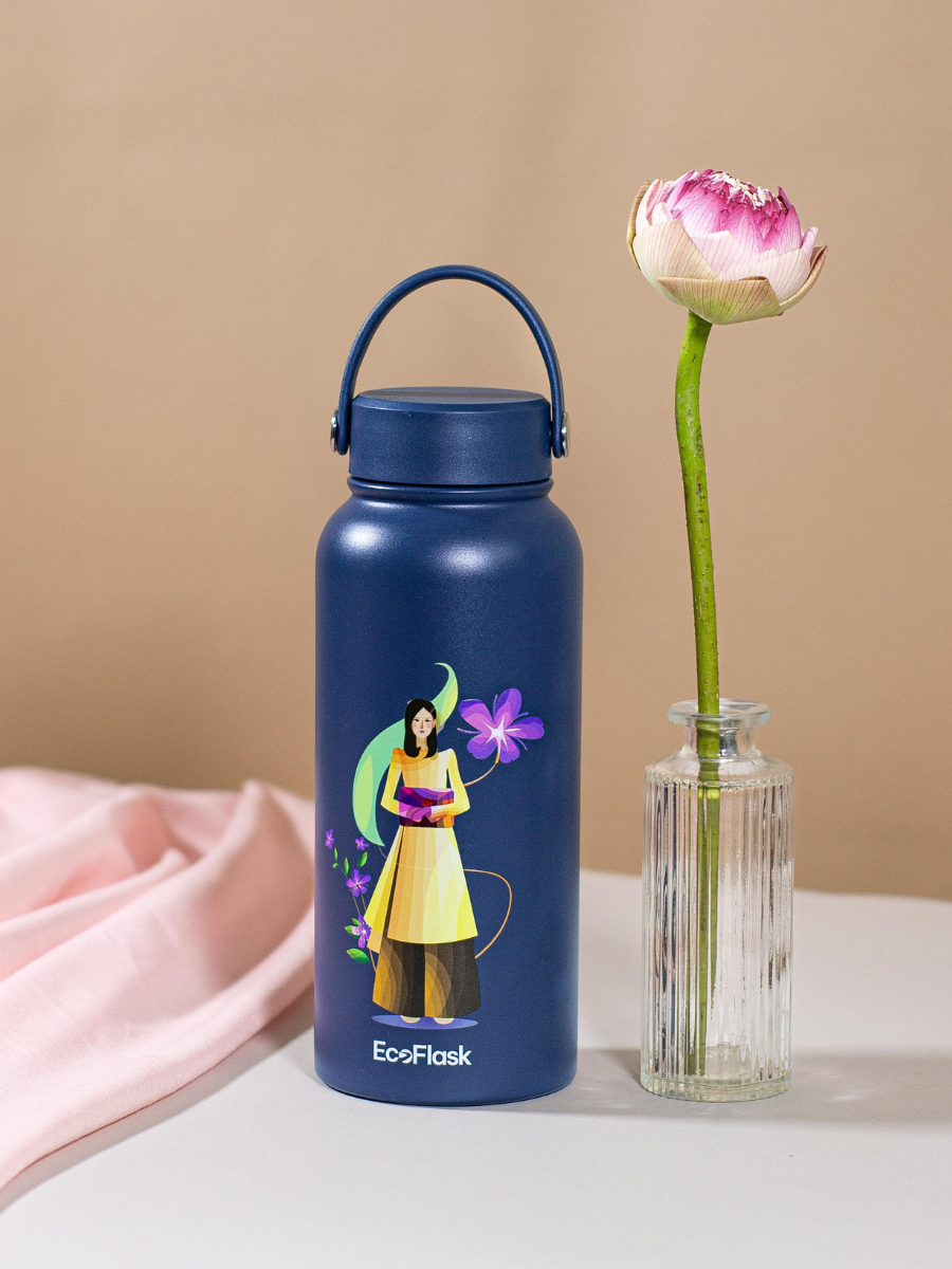 Bình giữ nhiệt EcoFlask 1000ml thiết kế Áo Dài Truyền Thống