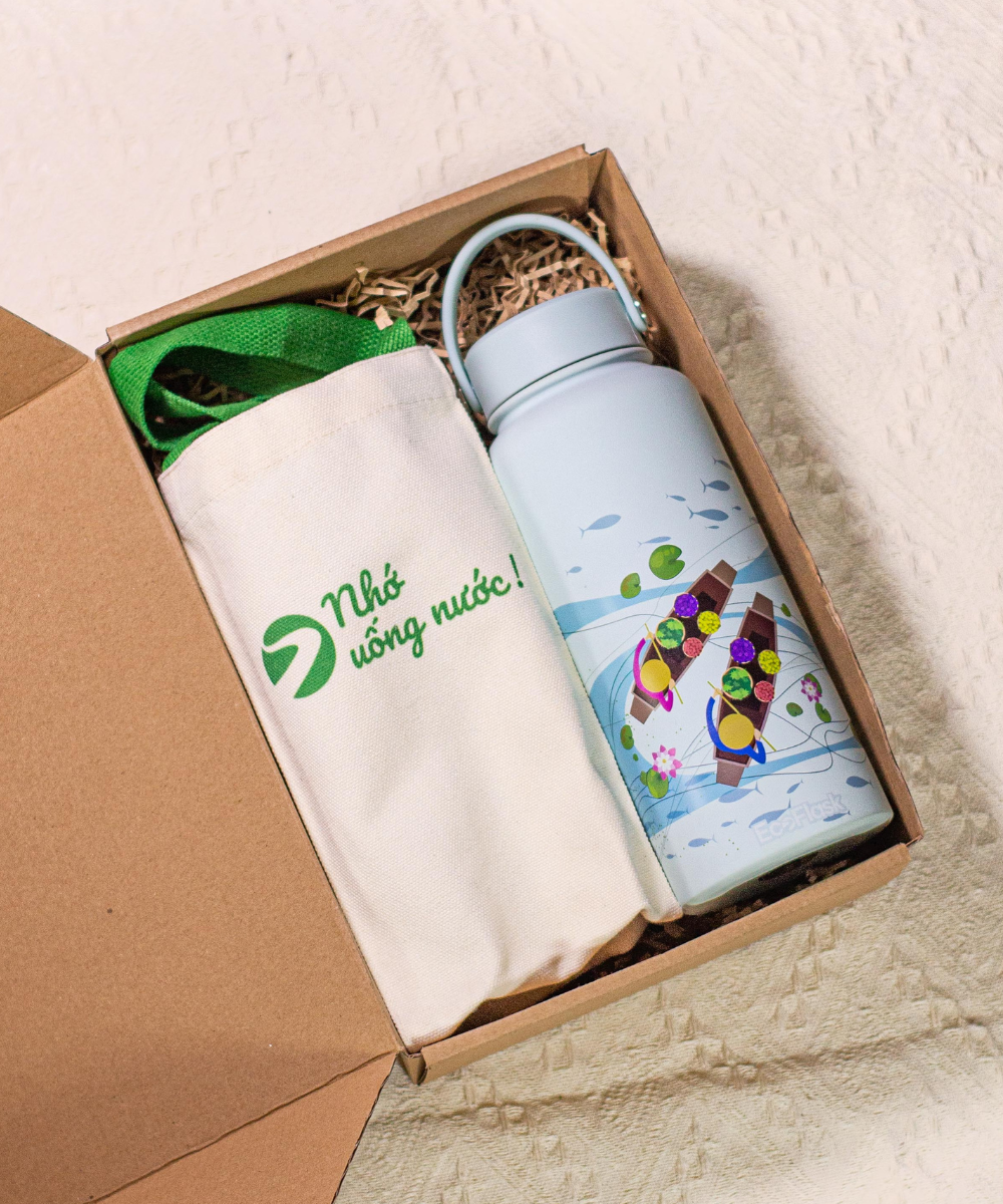 Set quà tặng bình giữ nhiệt EcoFlask - Chợ Nổi