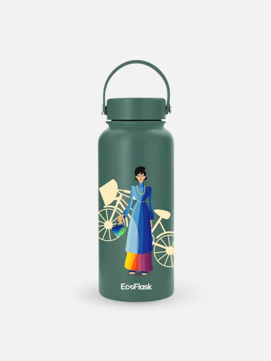 Bình giữ nhiệt EcoFlask 1000ml thiết kế Áo Dài Raglan
