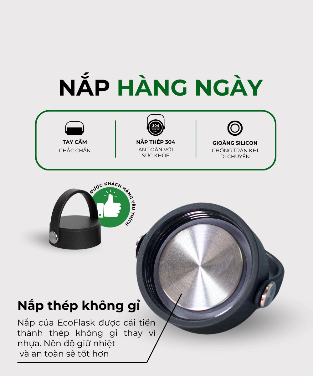 Bình giữ nhiệt EcoFlask 1000ml hàng ngày - (A04)