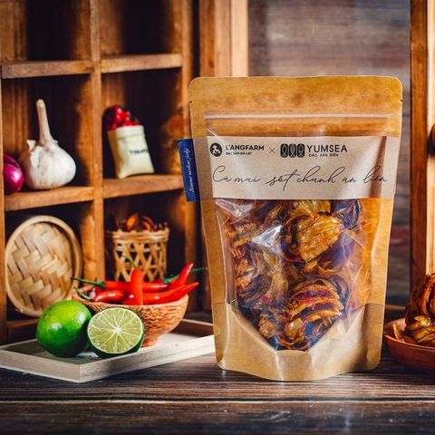  Cá mai sốt chanh ăn liền Yumsea, 100g, bịch, mẫu kraft 1 mặt trong 
