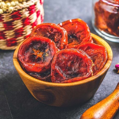  Hồng chén sấy dẻo L'angfarm, 300g, bịch, mẫu hút chân không 