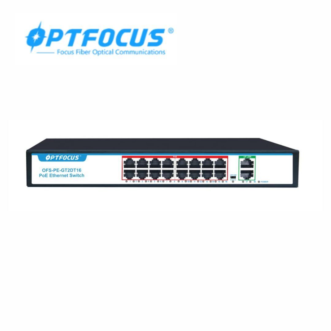 SWITCH POE 24 CỔNG OPTFOCUS OFS-PE-GSF2GT2DT24 + 2 SFP