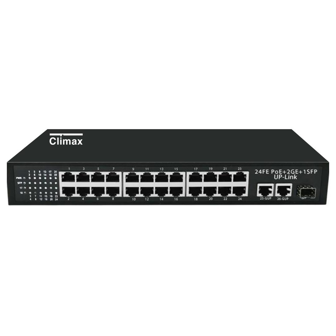 SWITCH POE 24 PORT CLIMAX CL-24PE100-U1SF