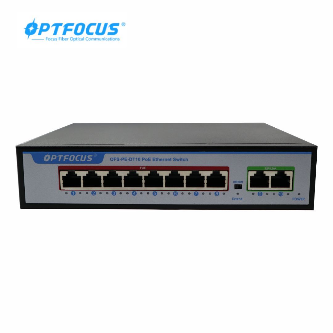 SWITCH POE 8 CỔNG OPTFOCUS OFS-PE-DT10P