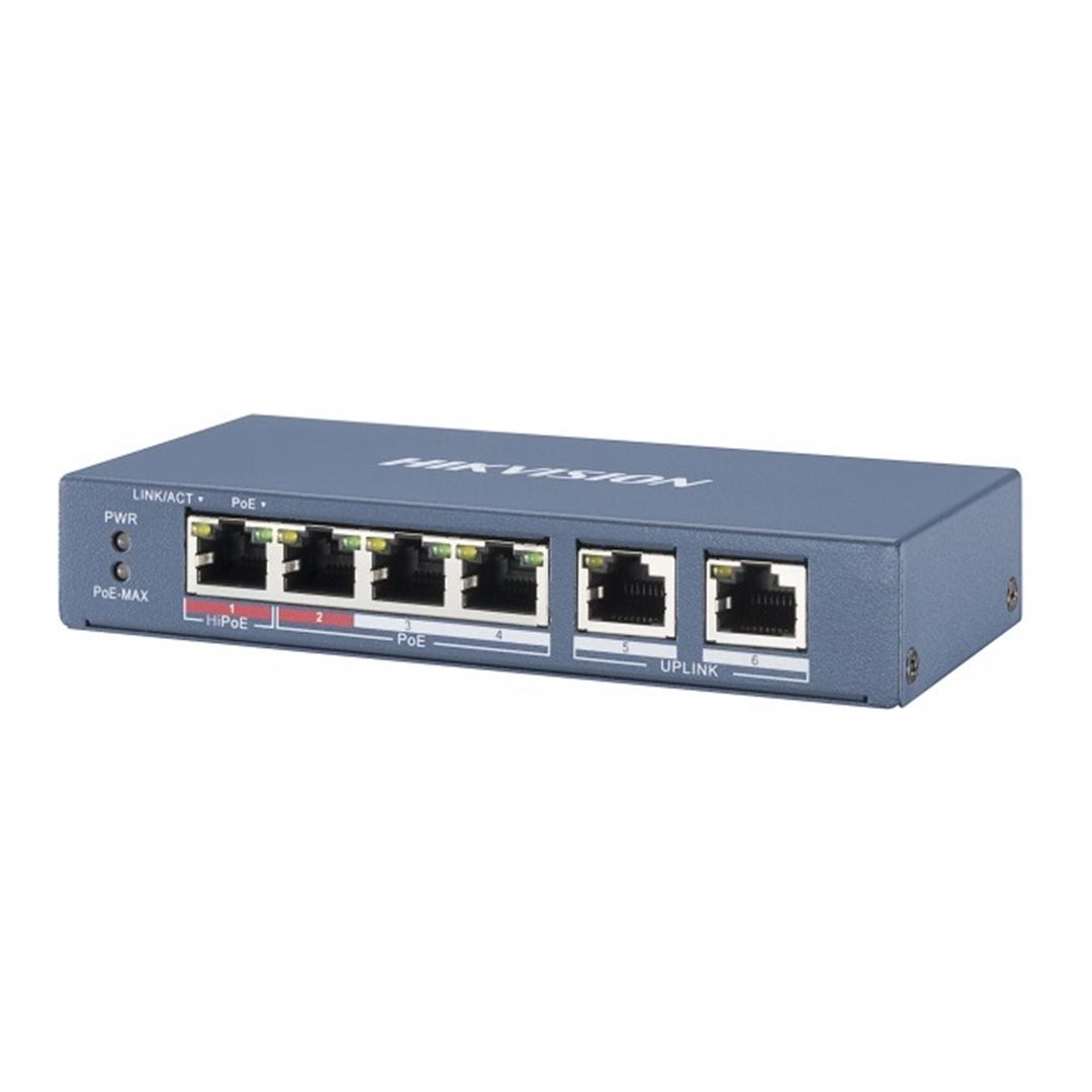 Smart PoE Switch 4 port HIKVISION DS-3E0106P-E/M