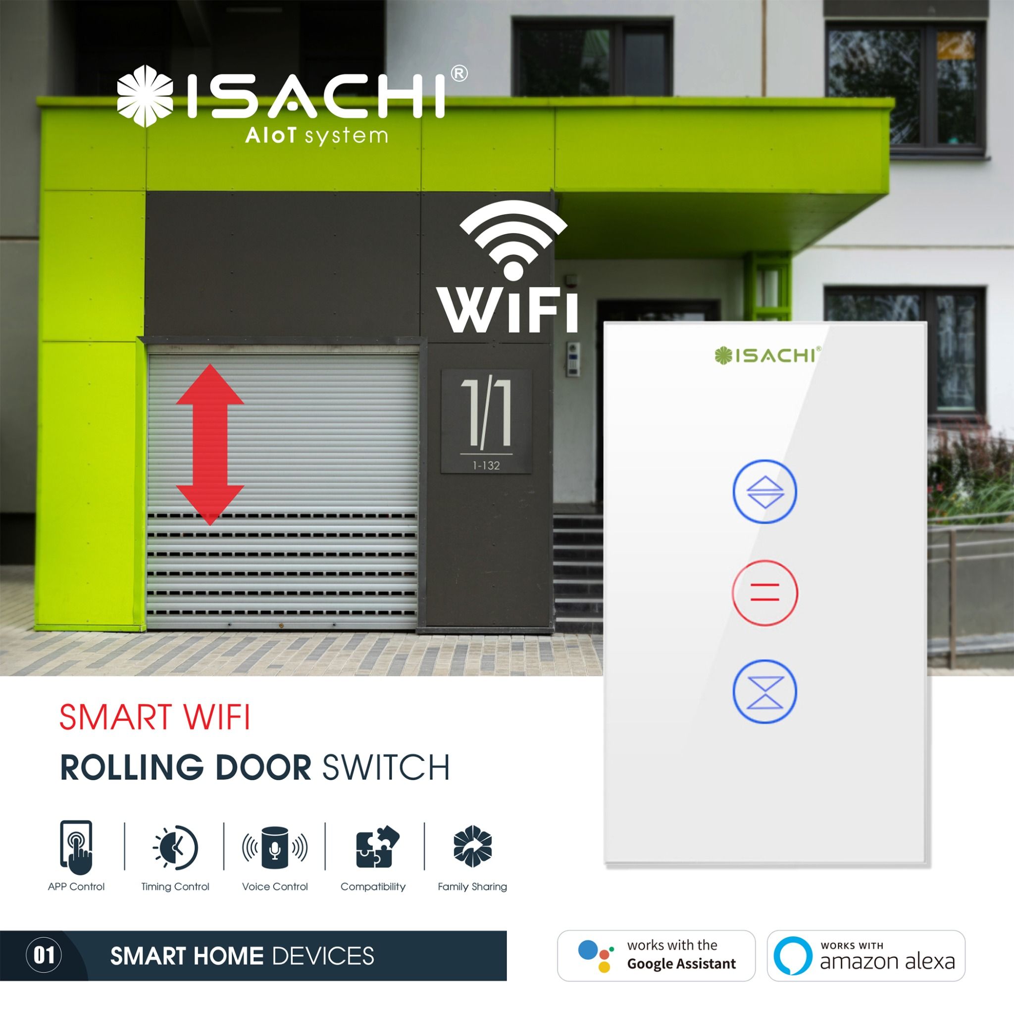 Bộ điều khiển cửa cuốn thông minh ISACHI SC-W3RS