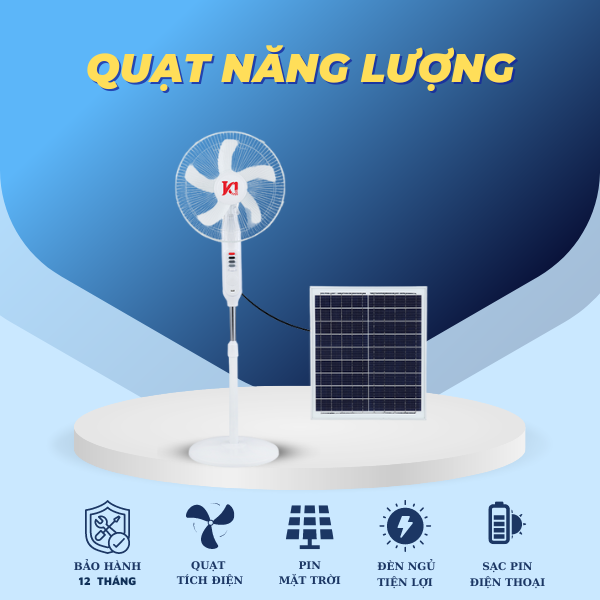 Quạt năng lượng mặt trời JD-198L (15W)