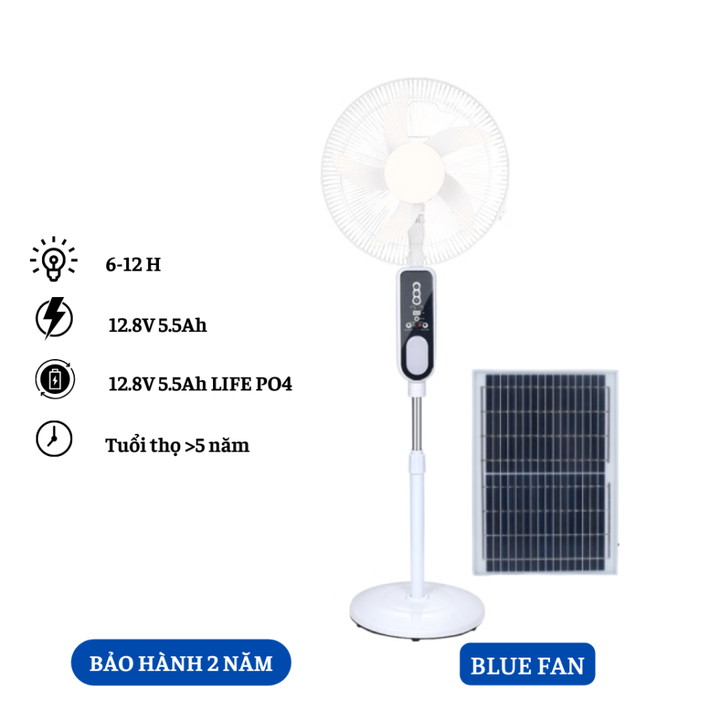 Quạt Năng Lượng Mặt Trời Blue Fan 20W