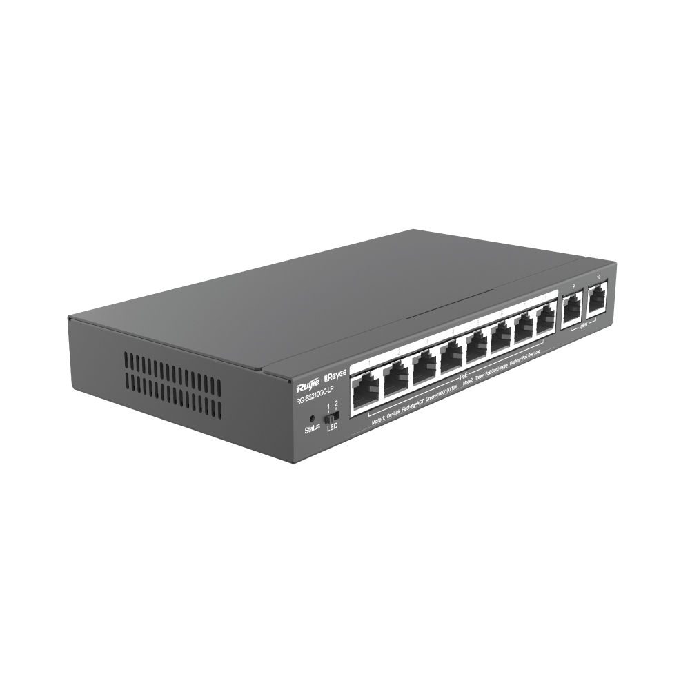 SWITCHES 10 Port POE Ruijie RG-ES210GC-LP