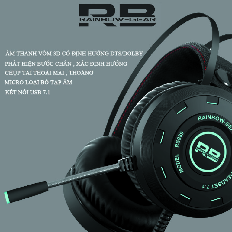 Headphone RAINBOW-GEAR RS989 7.1 Gaming Cao cấp