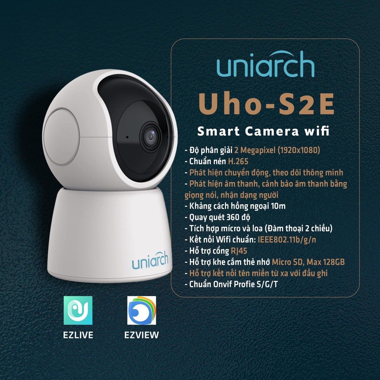 CAMERA WIFI UNIARCH UHO-S2E 2.0MPX