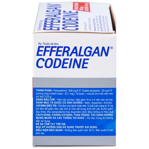  Viên sủi Efferalgan Codeine giảm đau cấp tính mức độ trung bình 