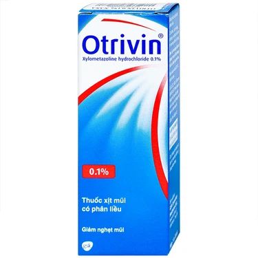  Thuốc xịt mũi Otrivin 0.1% điều trị nghẹt mũi, sung huyết mũi dành cho người lớn 