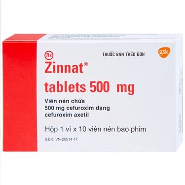  Thuốc Zinnat 500mg điều trị các chứng nhiễm khuẩn 