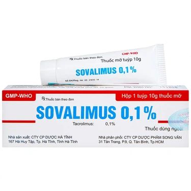  Tuýp Sovalimus 0,1% 10g Điều trị viêm da dị ứng, chàm 