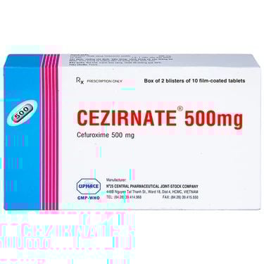  Thuốc Cezirnate 500mg điều trị các bệnh do nhiễm khuẩn 
