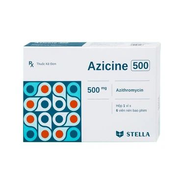  Thuốc Azicine 500mg điều trị nhiễm khuẩn đường hô hấp, da và mô mềm, trứng cá,... do vi khuẩn nhạy cảm. 