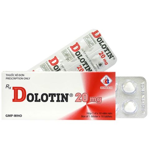  Thuốc Dolotin 20mg hỗ trợ hạ mỡ máu, dự phòng tiên phát bệnh mạch vành ( Hộp 1 vỉ x10 viên ). 