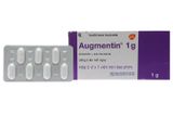  Thuốc viên Augmentin 1g điều trị nhiễm khuẩn (Hộp 2 vỉ x 7 viên). 