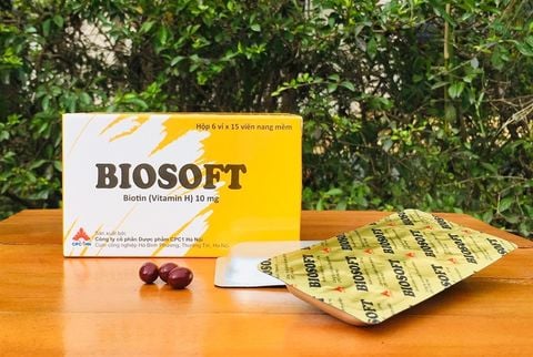  Viên uống Biosoft (Biotin 10mg) điều trị biến chứng và phòng bệnh do thiếu hụt Biotin. 