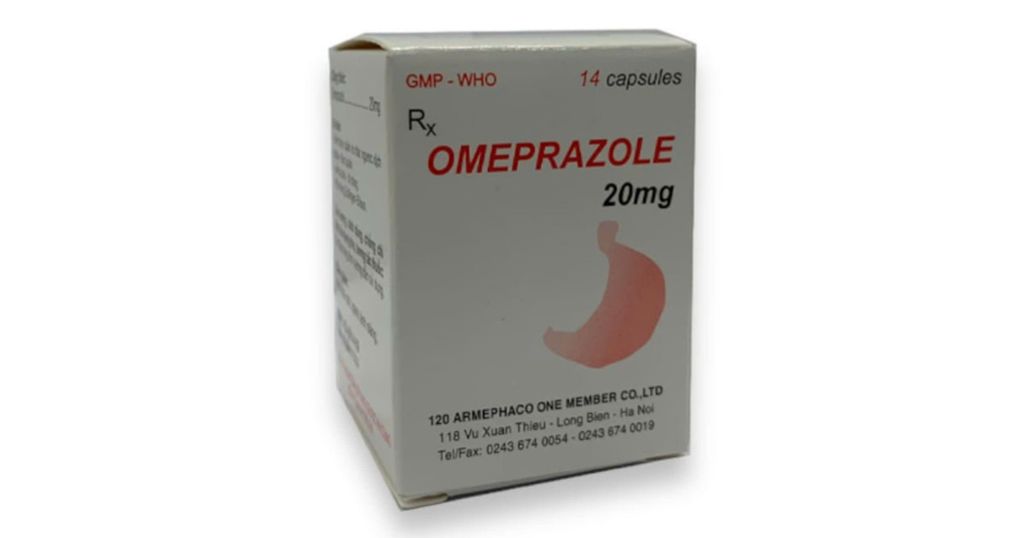  Omeprazole 20mg điều trị loét tá tràng, viêm loét dạ dày 