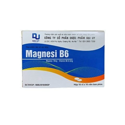 Viên uống Magnesi B6 (Đại Uy) bổ sung Magnesi và vitamin B6. 