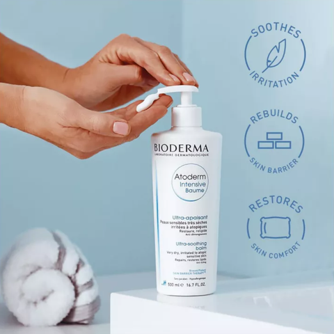  Kem dưỡng ẩm chuyên sâu cho da rất khô và nhạy cảm Bioderma Atoderm Intensive Baume 500ml 