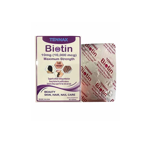  Viên uống đẹp da, móng, tóc Tennax Biotin 10mg 