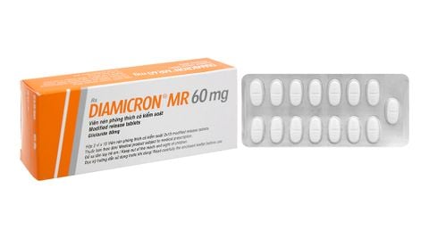  Thuốc Diamicron MR 60mg điều trị đái tháo đường tuýp 2 (2 vỉ x 15 viên). 
