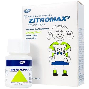  Bột pha hỗn dịch uống Zitromax 200mg/5ml điều trị các chứng nhiễm khuẩn (15ml) 