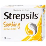  Viên ngậm Strepsils Soothing Honey & Lemon kháng khuẩn, giảm đau họng 