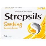  Viên ngậm Strepsils Soothing Honey & Lemon kháng khuẩn, giảm đau họng 