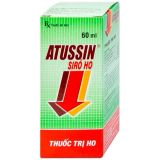  Siro ho Atussin trị các triệu chứng ho trong bệnh lý hô hấp (60ml) 