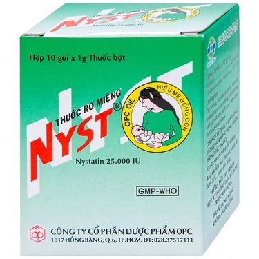  Thuốc rơ miệng Nyst 25.000IU dự phòng và điều trị bệnh Candida miệng 