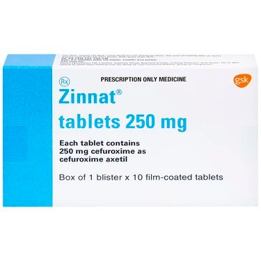  Thuốc Zinnat 250mg điều trị nhiễm khuẩn 