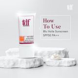  Kem chống nắng TDF Blu Voile Sunscreen SPF50 PA +++ Blue Light Sheild 50g 