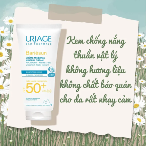  Kem chống nắng vật lý Uriage Bariesun SPF50+ Creme Minerale 100ml 