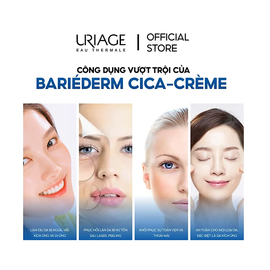  Kem làm dịu, làm lành và phục hồi da tổn thương Uriage Bariederm Cica-Creme 40ml 