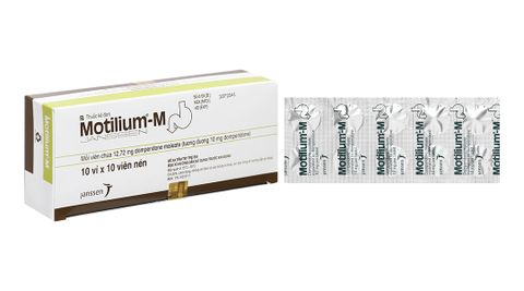  Viên nén Motilium-M 10mg điều trị triệu chứng nôn và buồn nôn, đầy bụng. 