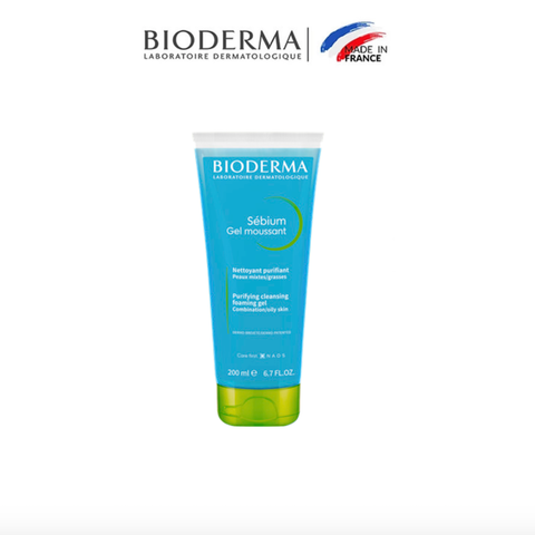  Gel rửa mặt ngăn ngừa mụn cho da dầu hoặc da hỗn hợp Bioderma Sebium Gel Moussant 200ml 