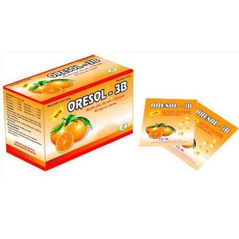  Bột pha uống Oresolac- 3B bù nước và điện giải, hỗ trợ bổ sung các vitamin (Hộp 40 gói). 