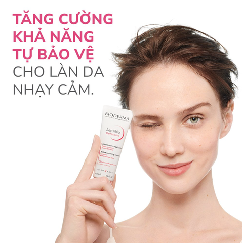  Kem dưỡng ẩm làm dịu da, phục hồi da cho da nhạy cảm Bioderma Sensibio Defensive 40ml 