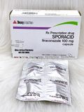  Viên Sporacid Itraconazole 100mg lang ben, nấm da, viêm giác mạc do nấm và nấm Candida miệng. 